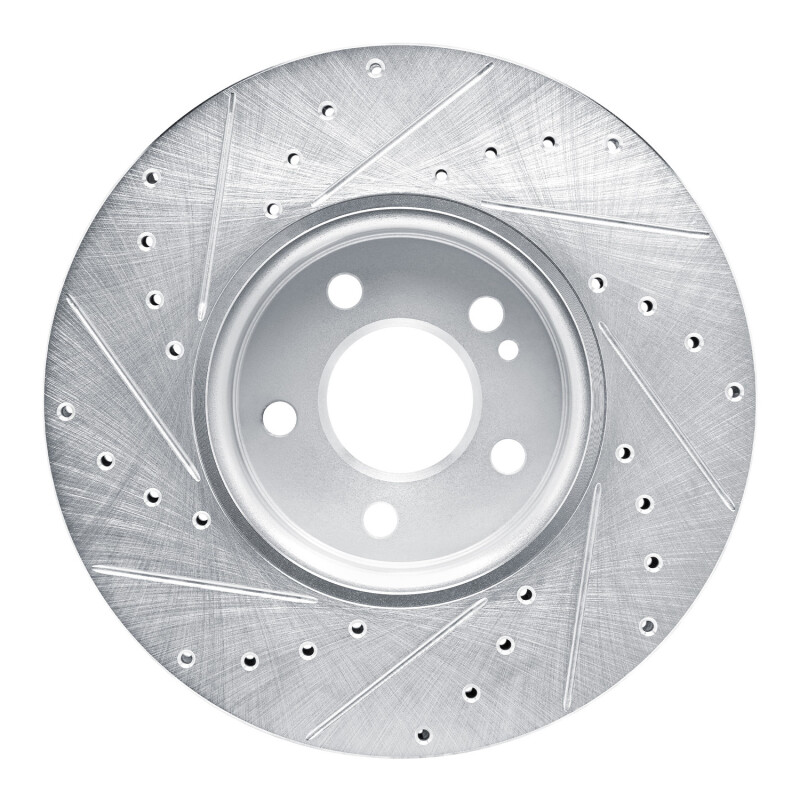 Mercedes-Benz A220 Brake Rotor (1) - Front Right - R1 Concepts - Drilled & Slotted - Silver - `19-`26